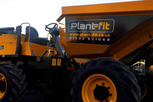 Plant Fit Ltd branding applied to their Site Dumpers