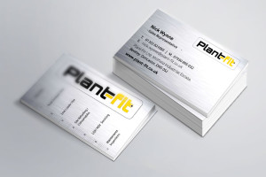 Plant Fit Ltd Business Card with a metal effect